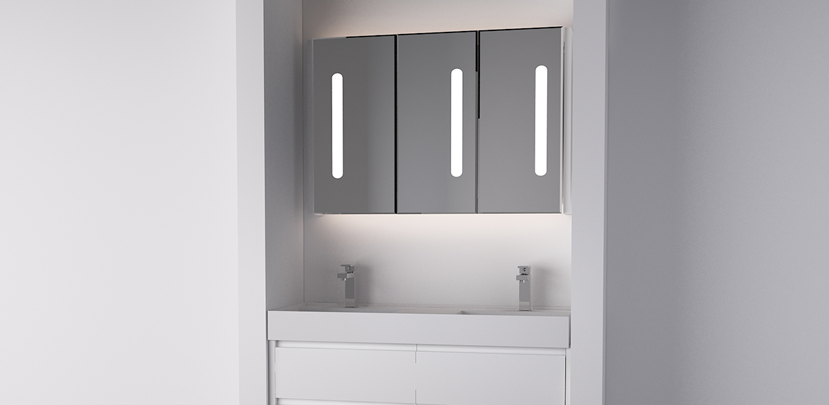 High Gloss White Bathroom Vanity